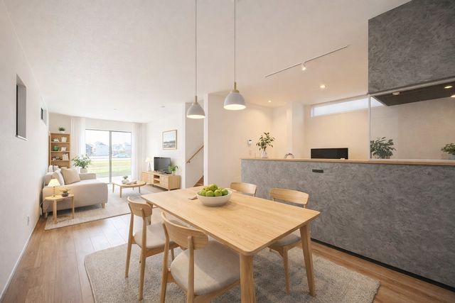 ���r���O �V���v���ŃX�^�C���b�V���ȃ��r���O�ł���Ƌ��C���e���A�̐F�A�f�ށA�f�U�C���ɓ��ꐫ���������邱�Ƃł������Ő������ꂽ��ԂɁ�ǂ�ȉƋ�𑵂��邩���N���N���܂��ˁ�Ƌ��CG�Ŕz�u���Ă���܂�